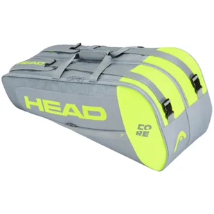 Torba tenisowa Head Core 6R Combi szaro-limonkowa 283401 - Tenis ziemny - miniaturka - grafika 1