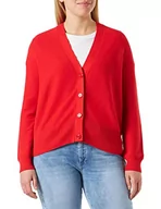 Swetry damskie - BOSS Kardigan damski C_Faduana Knitted_Cardigan, Open Red640, L, Open Red640, L - miniaturka - grafika 1