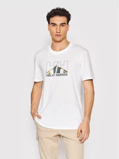 Koszulki męskie - Helly Hansen T-Shirt Nord Graphic 62978 Biały Regular Fit - grafika 1