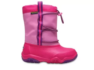 Śniegowce damskie - Crocs, Śniegowce dziewczęce, Swiftwater Waterproof Boot K, rozmiar 30 1/2 - grafika 1