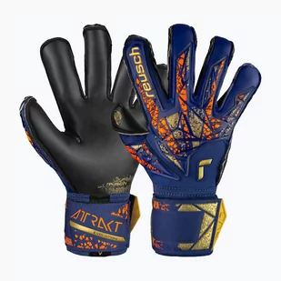 Rękawice bramkarskie Reusch Attrakt Gold X Evolution premium blue/gold/black - Piłka nożna - miniaturka - grafika 1
