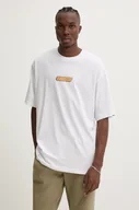 Koszulki męskie - Vans t-shirt bawełniany męski kolor biały z nadrukiem VN000HFZWHT1 - miniaturka - grafika 1