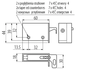 ZAWIESZKA KUCHENNA NOWA P/L BIAŁA (2 SZT.) - Wieszaki i stojaki - miniaturka - grafika 1