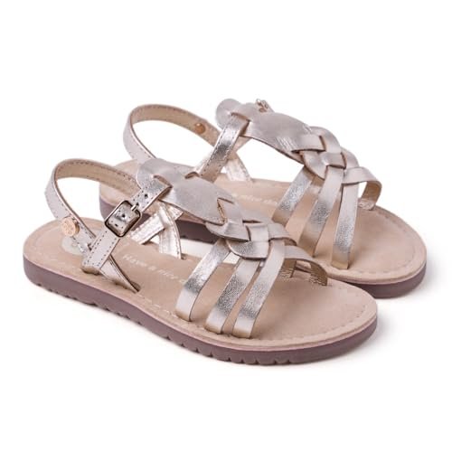 GIOSEPPO Bearsden T-Strap dla chłopców i dziewczynek, złoty, 8,5 UK dziecko