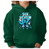 Bluzy dla dziewczynek - BLUZA DZIECIĘCA Z KAPTUREM 67 SIX SEVEN KLOCKI VIRAL 134-140 PREZENT - miniaturka - grafika 1