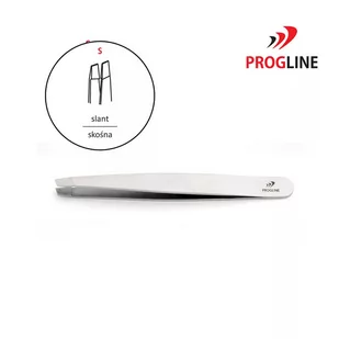 Progline, Pęseta Skośna, Tw100/S - Akcesoria i kosmetyki do stylizacji brwi - miniaturka - grafika 1