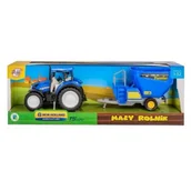 Samochody i pojazdy dla dzieci - Traktor DAFFI Mały rolnik New Holland T5 z mieszalnikiem do paszy T-514 - miniaturka - grafika 1