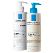 Balsamy i oliwki dla dzieci - Zestaw La Roche-Posay Lipikar Baume AP+M, balsam do ciała, 400 ml + Syndet AP+, krem myjący do ciała, od urodzenia, 400 ml - miniaturka - grafika 1
