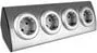 Gniazdka elektryczne - Orno Gniazdo meblowe kuchenne 4x2P+Z Schuko, montaż na rzepy, INOX - miniaturka - grafika 1