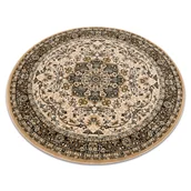 Dywany - Dywan wełniany POLONIA koło KORDOBA sepia 2 brązowy, koło 135 cm - miniaturka - grafika 1