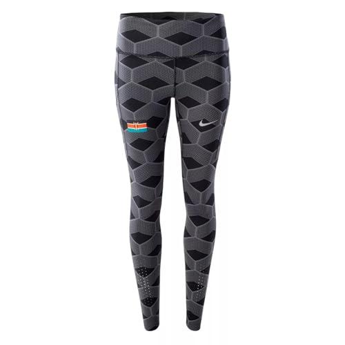 Nike Damskie spodnie Kenya Epic Lux Patterned Leggins, czarne XL