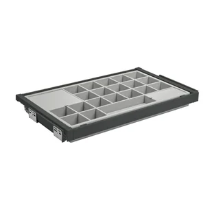 Szuflada z organizatorem do korpusu 90 cm antracyt Elite GTV - Meble modułowe i akcesoria - miniaturka - grafika 1