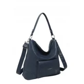 Torebki damskie - Pojemna Shopperka Torebka Damska Granatowa LUIGISANTO V2501 Blue - miniaturka - grafika 1