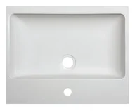Umywalki - Sanplast Free Mineral Umywalka nablatowa 50x40x10 cm z otworem na baterię, biała 640-280-1100-01-000 - miniaturka - grafika 1