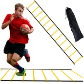 Wyposażenie sportowe i gimnastyczne - Drabinka Gimnastyczna Treningowa Do Ćwiczeń Żółta - miniaturka - grafika 1