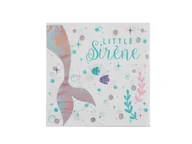 Dekoracje i nakrycia stołu na imprezę - Serwetki urodzinowe Syrenka - 33 cm - 20 szt. - miniaturka - grafika 1