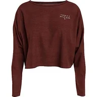 Koszulki i topy damskie - Tommy Hilfiger Koszulka damska z długim rękawem L/S, Redwood Brown, S - miniaturka - grafika 1