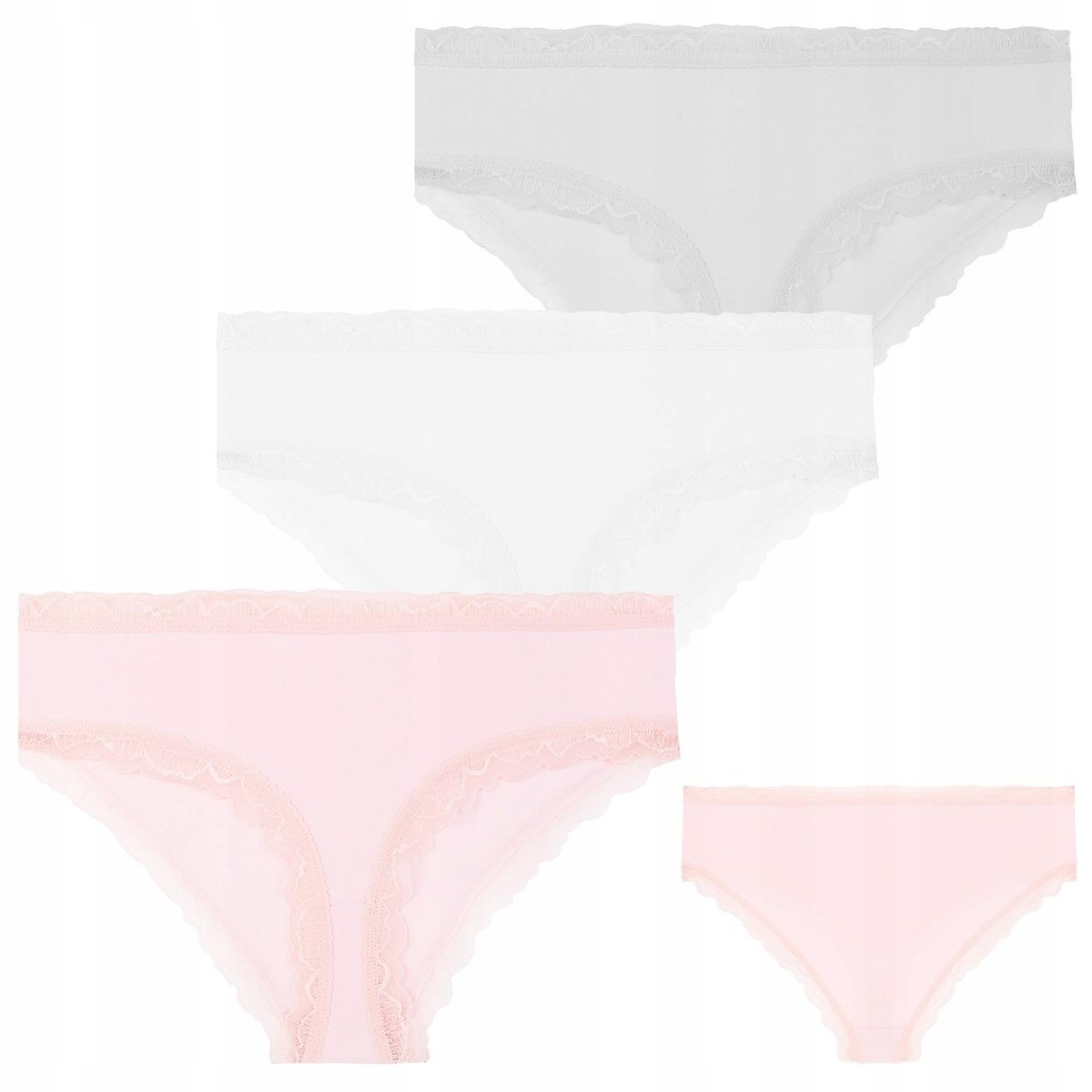 3X Majtki Damskie Bawełniane Figi Bikini Kolorowe Urocze Moraj S