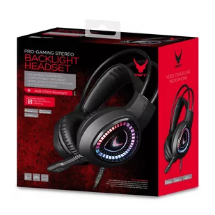 VARR GAMING RGB HEADPHONES WITH MIC LITE 3,5MM USB  BLACK [45559] TE - Słuchawki - miniaturka - grafika 2