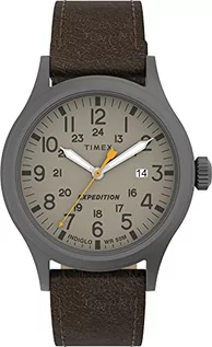 Paski - Timex TW4B23100 Expedition Scout męski zegarek 40 mm, Brązowy/szary, pasek - grafika 1