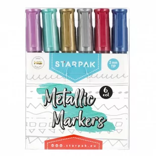 Starpak Marker metaliczny 6 kolorów - Przybory szkolne - miniaturka - grafika 1