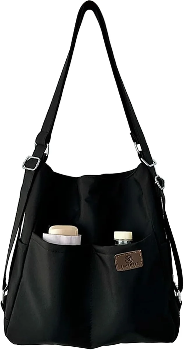 TORBA DAMSKA 2 W 1 PLECAK NA RAMIĘ CROSSBODY WODOODPORNA NYLON 31X10X31CM