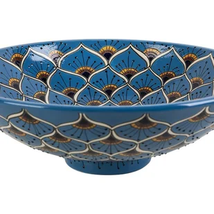 Meksykańska kolorowa umywalka nablatowa z reliefem Casandra Prima – okrągła umywalka łazienkowa 44 x 13,5 cm Umywalka z motywami Talavera - Umywalki Meksykańska kolorowa umywalka nablatowa z reliefem Casandra Prima – okrągła umywalka łazienkowa 44 x 13,5 cm Umywalka z motywami Talavera - Umywalki - miniaturka - grafika 1