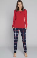 Piżamy damskie - Izera piżama damska dł.dł., Kolor czerwony-wzór, Rozmiar S, Italian Fashion - Primodo.com - miniaturka - grafika 1