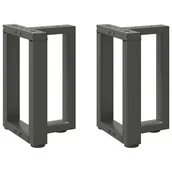 Zawiasy, okucia i inne akcesoria - Nogi do stolika kawowego w kształcie litery T 2 szt. Antracyt 28x25x(42-43) cm Stal vidaXL - miniaturka - grafika 1