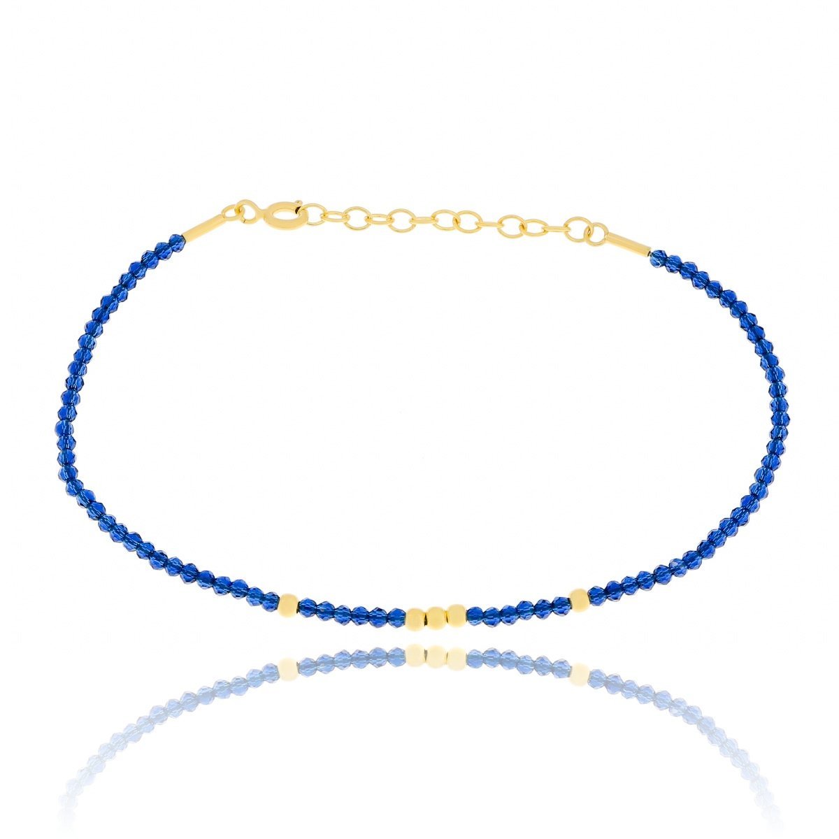 Srebrna bransoletka z kamieniami 17+3 cm pr. 925