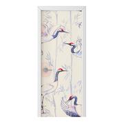 Naklejki na ścianę - Naklejka na drzwi HOMEPRINT Japońskie żurawie 85x205 cm - miniaturka - grafika 1