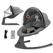 Leżaczki i huśtawki - Bujaczek KINDERKRAFT Lumi 2 Ciemnoszary - miniaturka - grafika 1