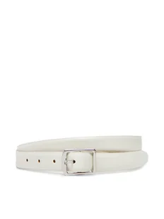 Calvin Klein Pasek Damski Classic Square Buckle Belt 20Mm LV04F7036G Biały - Paski - miniaturka - grafika 1