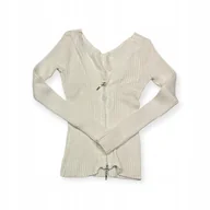 Bluzki damskie - Damska bluzka na długi rękaw rozpinana XS - miniaturka - grafika 1