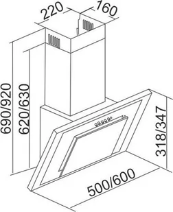 Pyramis Pendia 60 Czarny Mat - Okapy kuchenne - miniaturka - grafika 2
