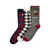 Skarpetki dla dzieci - Zestaw 3 par wysokich skarpet dziecięcych Polo Ralph Lauren 444P03158001 Kolorowy - miniaturka - grafika 1