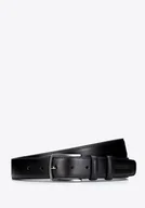 Paski - Klasyczny męski pasek ze skóry naturalnej czarny - miniaturka - grafika 1