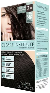 Farba kremowa z utleniaczem Clearé Institute Coloración 3.0 Castaño Oscuro Cabellos Delicados 170 ml (8429449031130) - Farby do włosów i szampony koloryzujące - miniaturka - grafika 1