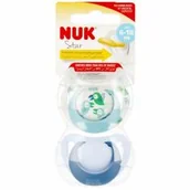 Smoczki uspokajające - Nuk Smoczek uspokajający lateksowy 6-18m Star 10734075 - miniaturka - grafika 1