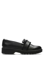 Kapcie damskie - Clarks Skórzane slippersy  "Alexa Ruby" w kolorze czarnym - miniaturka - grafika 1