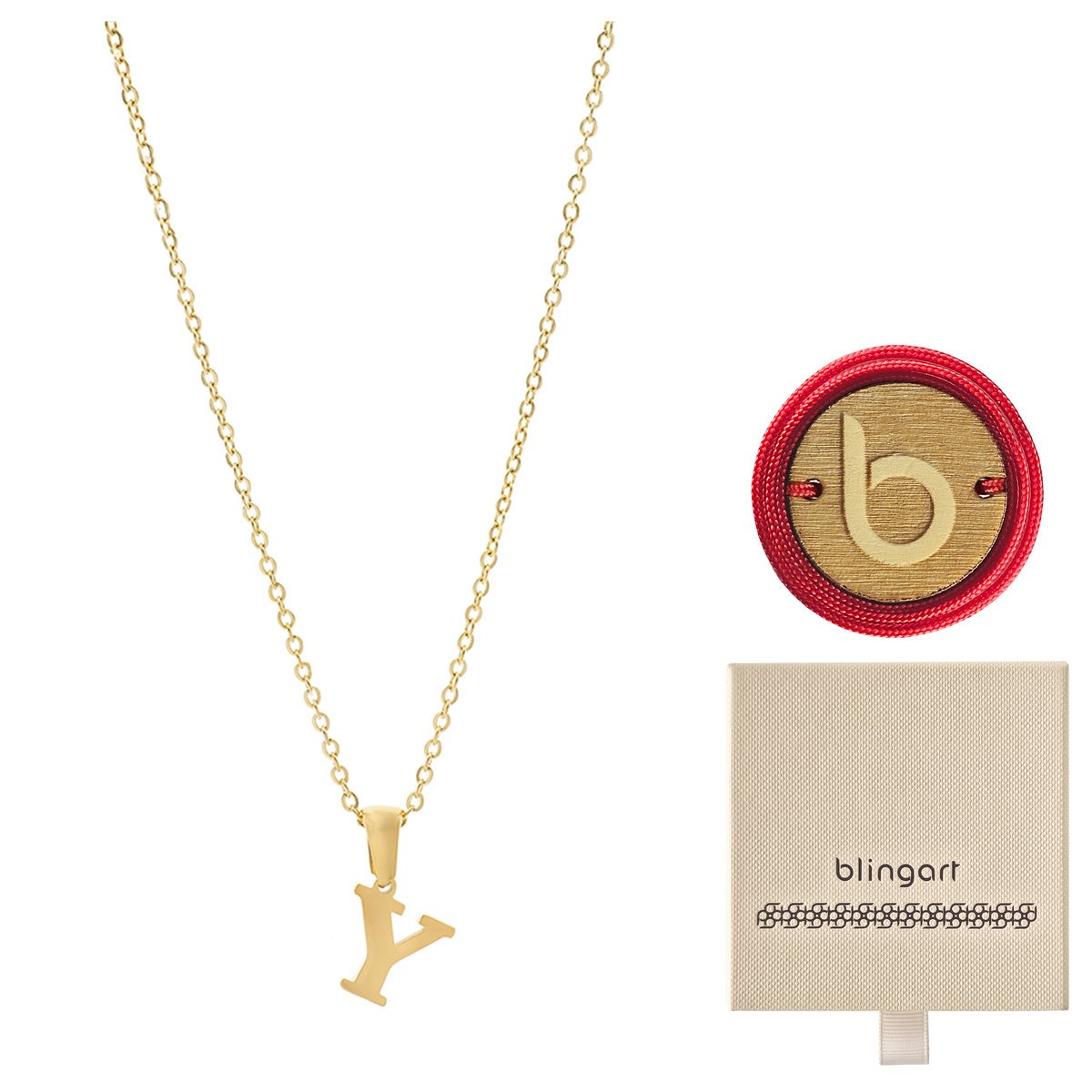 Naszyjnik Łańcuszek Celebrytka Pozłacany Literka Y