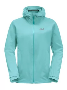 Jack Wolfskin Kurtka przeciwdeszczowa w kolorze błękitnym - Kurtki i kamizelki sportowe damskie - miniaturka - grafika 1