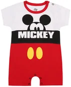 Rampersy - Biało-czerwony rampers z wizerunkiem Myszki Mickey 3-6 m 68 cm - miniaturka - grafika 1