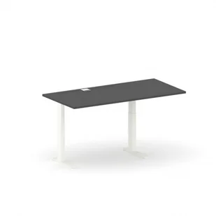 B2B Partner Stół roboczy FUTURE z regulacją wysokości, 1700x800x735-1235 mm, bez ekranu, biały/grafit 6100693 - Stoły i stoliki do biura - miniaturka - grafika 1