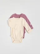 Komplety dla niemowląt - Reserved - Bawełniane body 3 pack - jasnofioletowy - miniaturka - grafika 1