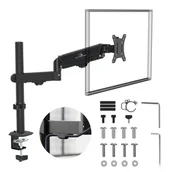 Akcesoria do monitorów - MACLEAN UCHWYT NA MONITOR, SPRĘŻYNA GAZOWA, 17"-32", 2-10KG, CZARNY MC-135 - miniaturka - grafika 1