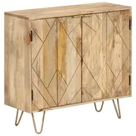 Komody - vidaXL Szafka z litego drewna mango, 80 x 30 x 75 cm - miniaturka - grafika 1