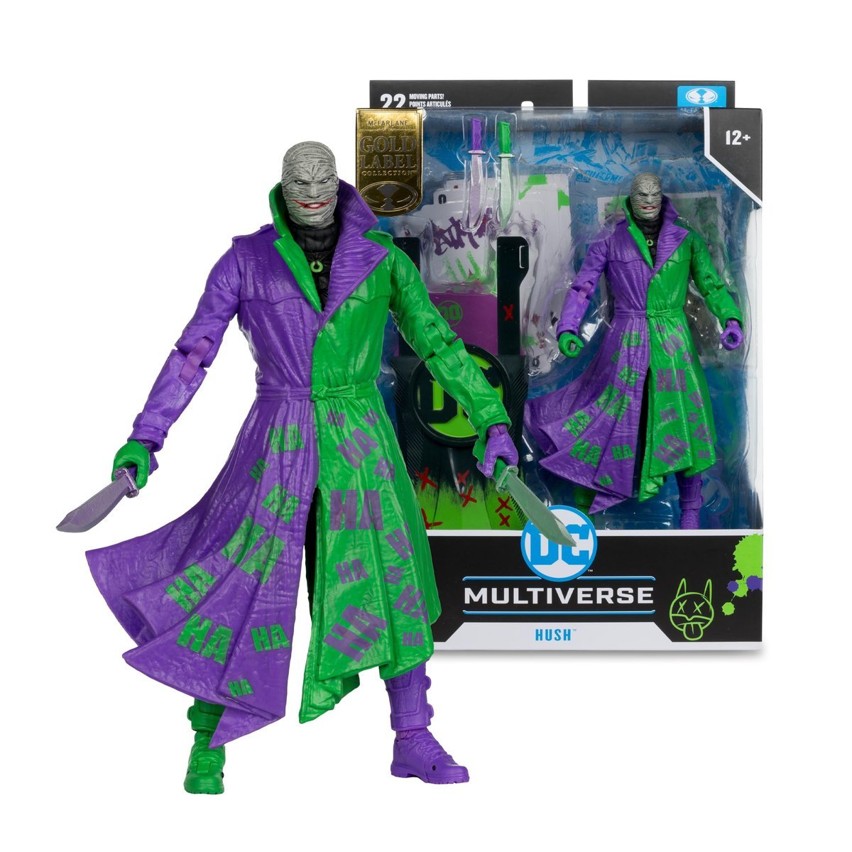 Bizak McFarlane Toys DC Multiverse Hush Figurka akcji 18 cm, figurka kolekcjonerska DC Batman z unikalną kartą postaci kolekcjonerskiej, od 12 lat (..