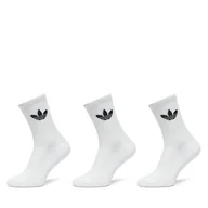 Skarpetki męskie - Zestaw 3 par wysokich skarpet unisex adidas Trefoil Cushion IJ5616 Biały - miniaturka - grafika 1