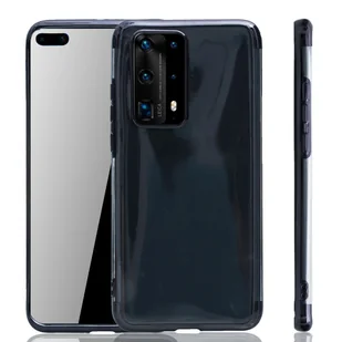 Etui na telefon komórkowy Huawei P40 Pro Black - Clear - TPU Silicone Case Backcover w kolorze Transparent Black - Etui i futerały do telefonów - miniaturka - grafika 1